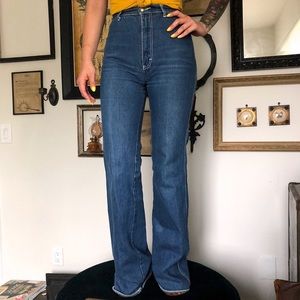 VTG 70s High Waisted Retro Wise Leg Jeans